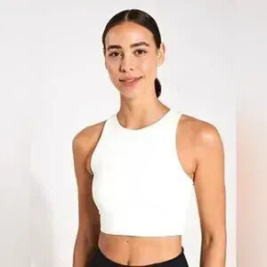 NWT Girlfriend Collective Ivory Dylan Tank Bra - MSRP $56 -‎ Sz XXS